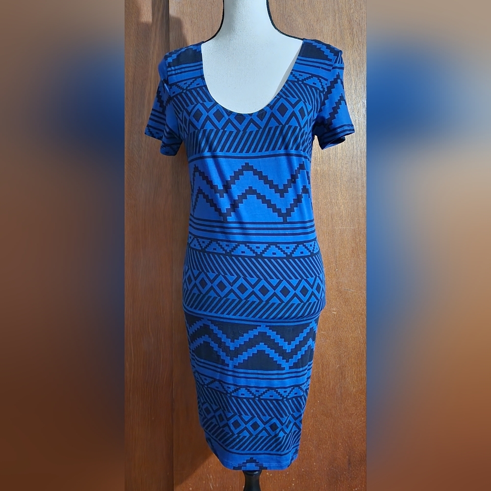 PINK Victoria's Secret Blue Patterned Mini Dress